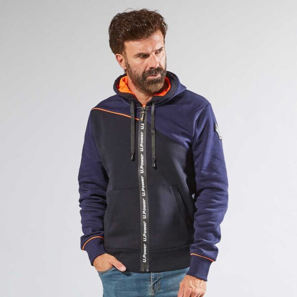 FELPA FULL ZIP + CAPPUCCIO JUPITER U-POWER - immagine 4
