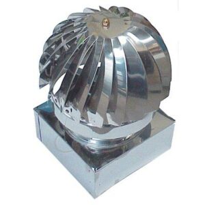 VENTOLINO GIREVOLE BASE QUADRA INOX AISI 304