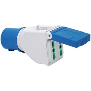 ADATTATORE SPINA BLU 16A BIPASSO DOPPIA FME