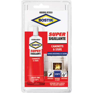 MASTICE REFRATTARIO CAMINETTI STUFE TUBETTO BOSTIK